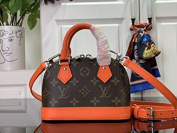 Kitlife Louis Vuitton Nano Alma Bag Brown and Orange M82717 18x12x8cm