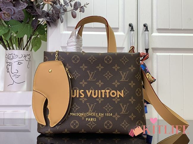 Kitlife Louis Vuitton Shopper Tote Bag Brown Monogram With Pliers M13940 25x19x11cm - 1