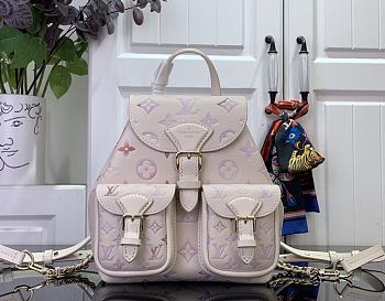 Kitlife Louis Vuitton Backup Backpack White and Gradient M15113 22x14x20cm 