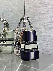 Kitlife Dior Lady Pivoine Embroidery In Multicolor Bag 24x11x20cm - 6