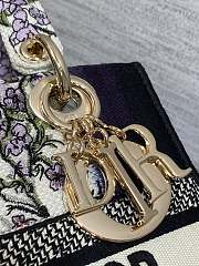 Kitlife Dior Lady Pivoine Embroidery In Multicolor Bag 24x11x20cm - 5