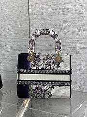 Kitlife Dior Lady Pivoine Embroidery In Multicolor Bag 24x11x20cm - 4