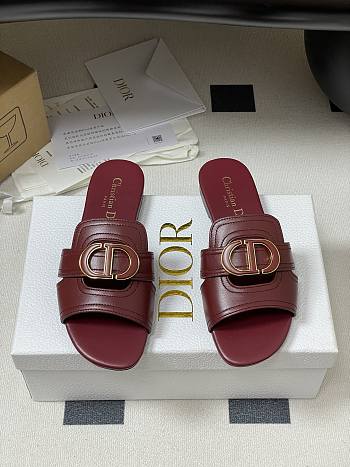 Kitlife Dior 30 Montaigne Slides Burgundy
