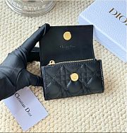 Kitlife Dior My Dior Glycine Wallet Black Cannage Lambskin 11x7.5x2.5cm - 3