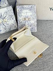 Kitlife Dior My Dior Glycine Wallet White Cannage Lambskin 11x7.5x2.5cm - 6