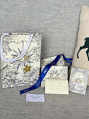 Kitlife Dior My Dior Glycine Wallet White Cannage Lambskin 11x7.5x2.5cm - 3