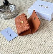 Kitlife Dior My Dior Glycine Wallet Brown Cannage Lambskin 11x7.5x2.5cm - 6