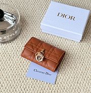 Kitlife Dior My Dior Glycine Wallet Brown Cannage Lambskin 11x7.5x2.5cm - 2