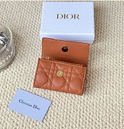 Kitlife Dior My Dior Glycine Wallet Brown Cannage Lambskin 11x7.5x2.5cm - 4