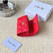 Kitlife Dior My Dior Glycine Wallet Red Cannage Lambskin 11x7.5x2.5cm - 5