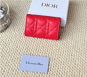 Kitlife Dior My Dior Glycine Wallet Red Cannage Lambskin 11x7.5x2.5cm - 4
