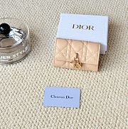 Kitlife Dior My Dior Glycine Wallet Beige Cannage Lambskin 11x7.5x2.5cm - 1
