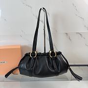 Kitlife Miu Miu Cognac Joie Nappa Leather Bag Black 5BG306 32x16x10.5cm - 6