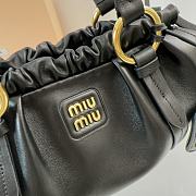 Kitlife Miu Miu Cognac Joie Nappa Leather Bag Black 5BG306 32x16x10.5cm - 3