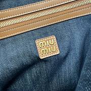 Kitlife Miu Miu Tote Bag Dark Blue Denim Fabric 5BG231 35x40cm - 2