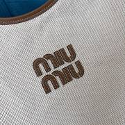 Kitlife Miu Miu Tote Bag Dark Cream Fabric 5BG231 35x40cm  - 3
