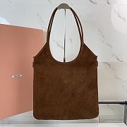 Kitlife Miu Miu Tote Bag Brown Suede Leather 5BG231 35x40cm - 6