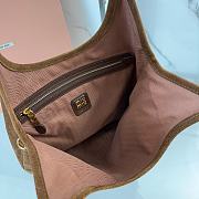 Kitlife Miu Miu Tote Bag Brown Suede Leather 5BG231 35x40cm - 4
