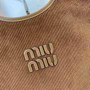Kitlife Miu Miu Tote Bag Brown Suede Corduroy 5BG231 35x40cm - 5