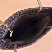 Kitlife Miu Miu Raffia Straw And Cotton Woven Tote Bag Brown 5BG248 30x38cm - 6