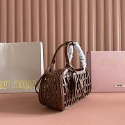 Kitlife Miu Miu Black Soft Leather Basket Bag 5BA294 24x12.5x9cm  - 2