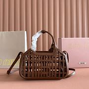Kitlife Miu Miu Black Soft Leather Basket Bag 5BA294 24x12.5x9cm  - 4