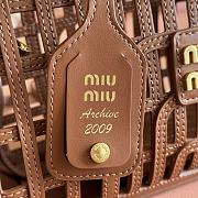 Kitlife Miu Miu Black Soft Leather Basket Bag 5BA294 24x12.5x9cm  - 6