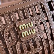 Kitlife Miu Miu Black Soft Leather Basket Bag 5BA294 24x12.5x9cm  - 5