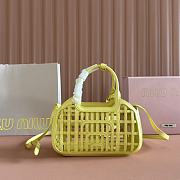 Kitlife Miu Miu Yellow Soft Leather Basket Bag 5BA294 24x12.5x9cm  - 6