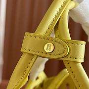 Kitlife Miu Miu Yellow Soft Leather Basket Bag 5BA294 24x12.5x9cm  - 4
