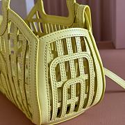 Kitlife Miu Miu Yellow Soft Leather Basket Bag 5BA294 24x12.5x9cm  - 3