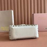 Kitlife Miu Miu White Soft Leather Basket Bag 5BA294 24x12.5x9cm  - 6