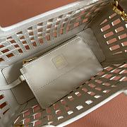 Kitlife Miu Miu White Soft Leather Basket Bag 5BA294 24x12.5x9cm  - 3