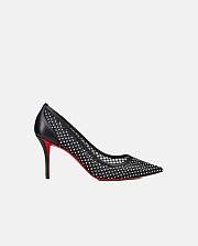  Kitlife Christian Louboutin Apostropha Black Mesh High Heels 80mm - 1