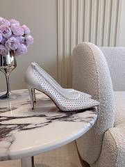 Kitlife Christian Louboutin Apostropha White Mesh High Heels 80mm - 1