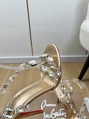 Kitlife Christian Louboutin Rosalie Crystal Embellished Slingbacks Gold 105mm - 4
