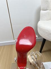 Kitlife Christian Louboutin Rosalie Crystal Embellished Slingbacks Gold 105mm - 3