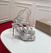 Kitlife Christian Louboutin Rosalie Crystal Embellished Slingbacks Silver 105mm - 6