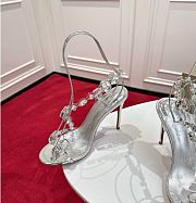 Kitlife Christian Louboutin Rosalie Crystal Embellished Slingbacks Silver 105mm - 3