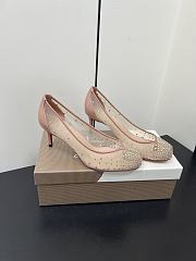 Kitlife Christian Louboutin x MM6 Maison Margiela 25 Crystal High Heels Beige 65mm - 1