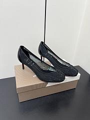 Kitlife Christian Louboutin x MM6 Maison Margiela 25 Crystal High Heels Black 65mm - 1