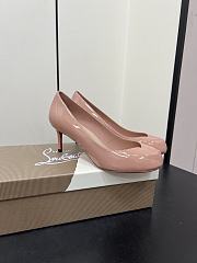 Kitlife Christian Louboutin x MM6 Maison Margiela 25 Beige Patent Leather High Heels 65mm - 1