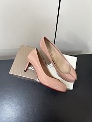Kitlife Christian Louboutin x MM6 Maison Margiela 25 Beige Patent Leather High Heels 65mm - 4