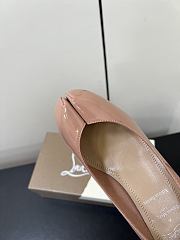 Kitlife Christian Louboutin x MM6 Maison Margiela 25 Beige Patent Leather High Heels 65mm - 3