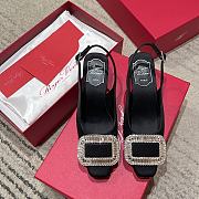 Kitlife Roger Vivier Belle Vivier Slingback Pumps Black 45mm - 5