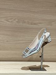 Kitlife Roger Vivier Belle Vivier Slingback Pumps Silver 45mm - 6