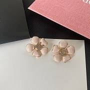 Kitlife Chanel Pink Camellia Letter Earrings - 4