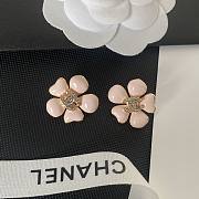 Kitlife Chanel Pink Camellia Letter Earrings - 2