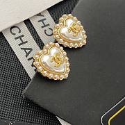 Kitlife Chanel Pearl Letters Heart Earrings - 6