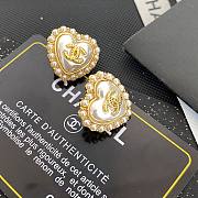 Kitlife Chanel Pearl Letters Heart Earrings - 5